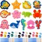 24 Sets Under the Sea Painting Craft Kit for Kids – Ocean Animal Plaster Figurine Painting Set with Cards & Gift Boxes, Summer DIY Party Activity and Birthday Favor